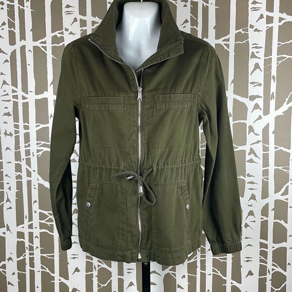 Old Navy Olive Green Cargo Utility Jacket sz XS - Picture 1 of 5